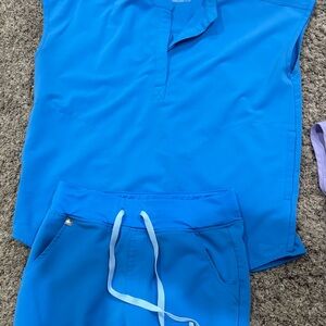 Figs Royal Blue Women's Scrub Set